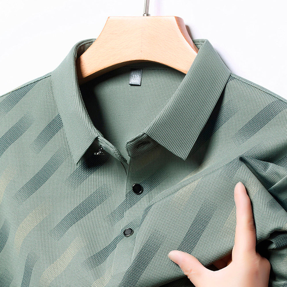 Kit 5 Camisas Masculina Ralp em Malha Seda Gelo e Poliéster