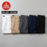 Calça Sarja Premium Retrô Masculina RPL - Kit 5 Unidades