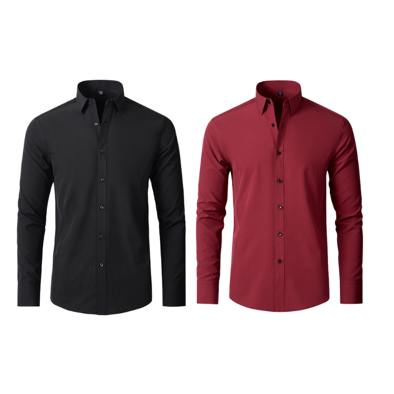 (Compre 1 Leve 2) Camisa Social Italian Ultra Tech Anti amassados +RELÓGIO DE BRINDE!