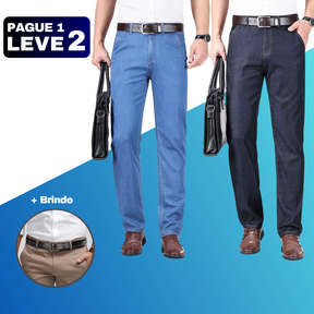 2 Calças Jeans Masculina + Brinde