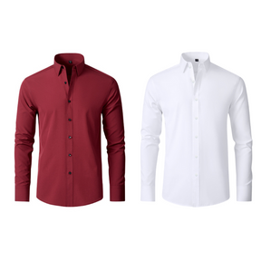 (Compre 1 Leve 2) Camisa Social Italian Ultra Tech Anti amassados +RELÓGIO DE BRINDE!